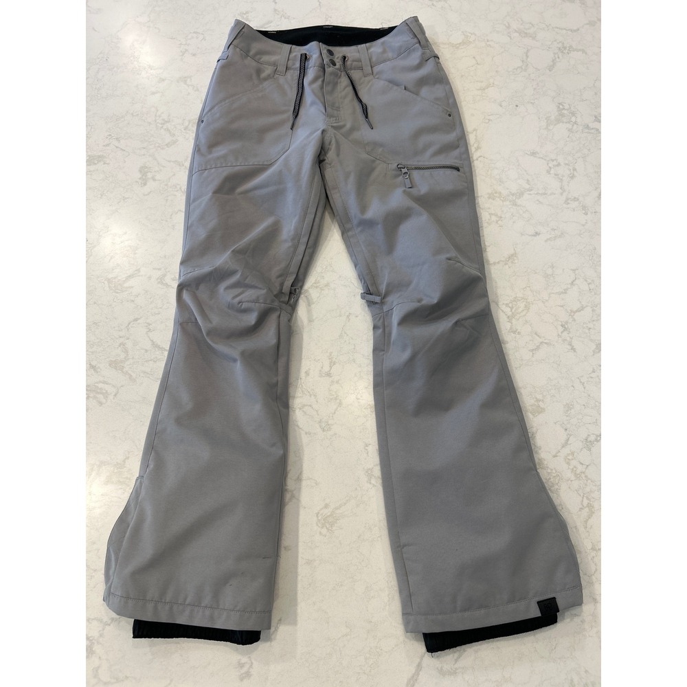 Roxy Womens Grey Nadia Snowboard Ski Pants Adjustable Waist Insulated Small S - Picture 9 of 16